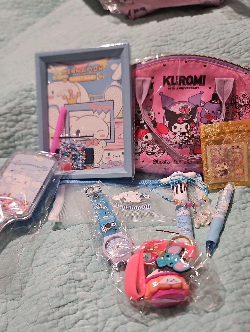 Cinnamoroll & Kuromi Sanrio Accessories Bundle - Pink & Light Blue